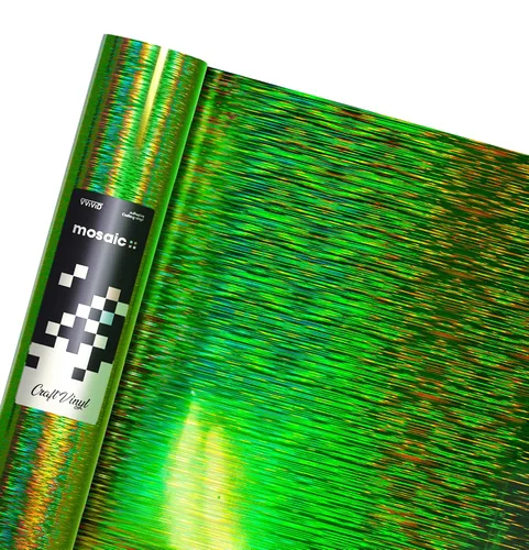 Vista 17 de VViViD Mosaic+ Vinilo para manualidades (holográfico cepillado azul, 1 x 5 pies)