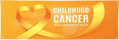 Vista 20 de Cartel del mes de concientización sobre el cáncer infantil de 24 x 71 pulgadas, decoraciones para porche, patio, tapiz de fondo, suministros