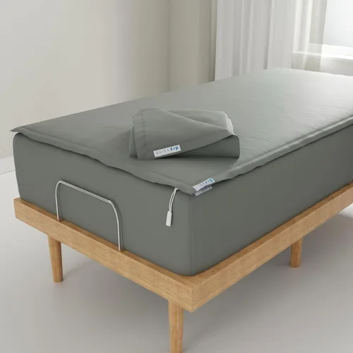Vista 17 de QuickZip Paquete de Repuesto Fitted Plus: 1 Sábana Bajera (Base + Sábana con Cremallera) y 1 Sábana con Cremallera - Fácil de Cambiar, No se Sale
