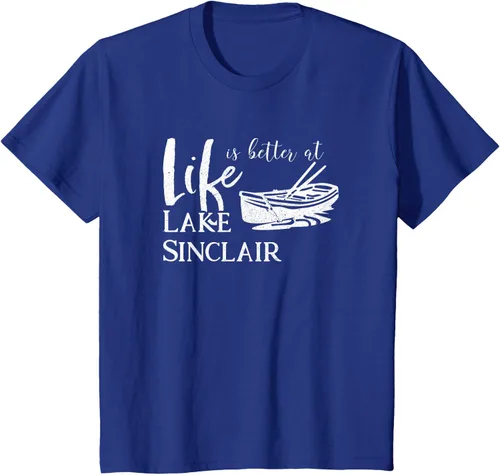 Vista 59 de Life is Better at Lake Sinclair Georgia Camiseta Negro