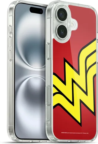 Vista 123 de Head Case Designs Funda de gel suave con licencia oficial de Wonder Woman DC Comics Classic Logos compatible con Apple iPhone 7 Plus/iPhone 8 Plus