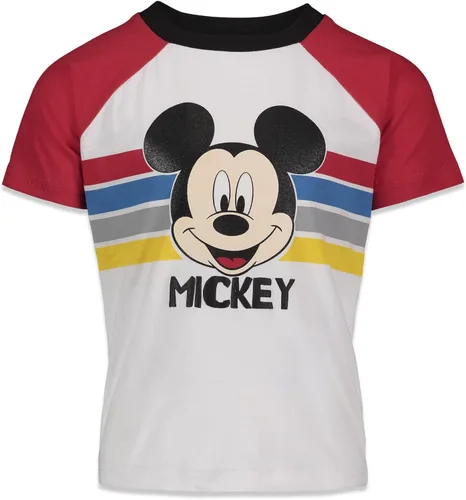 Vista 2 de Disney Mickey Mouse Pixar Toy Story Winnie The Pooh Pixar Cars Lion Guard - Paquete de 2 camisetas para niños pequeños GrisBlanco