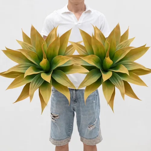 Vista 16 de Ttranewsoo Plantas Artificiales de Agave para Interiores, Resistentes a los Rayos UV, Maceteros Falsos de Agave para Decoración Exterior, Plantas
