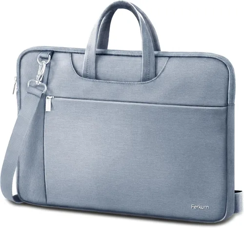 Vista 14 de Ferkurn Laptop Case Bag for Women Men Briefcase Messenger Bag, 15.6 16 Inch Negro