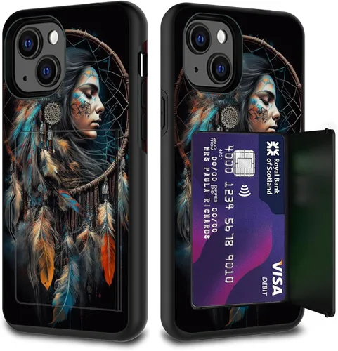 Vista 33 de Funda para tarjetas de crédito, doble capa híbrida a prueba de golpes, protección contra caídas con función atril para iPhone 17 de 6.3 pulgadas