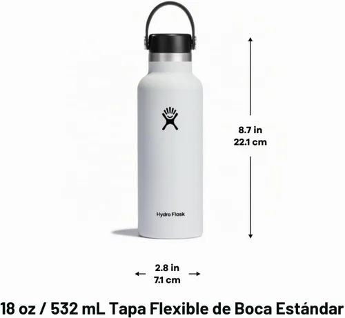 Vista 3 de Hydro Flask Standard Flex Cap Blanco 18 Oz