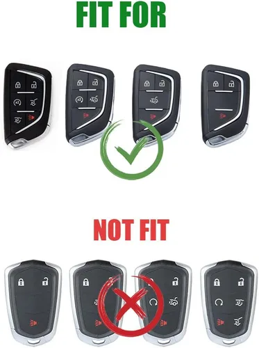 Vista 2 de Funda protectora de metal de aleación de zinc para Cadillac Escalade CT4 CT5 2020-2022 3/4/5/6 botones