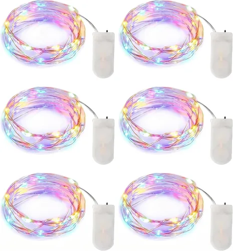 Vista 11 de Minetom - Paquete de 12 luces LED con pilas para decoración navideña Blanco cálido