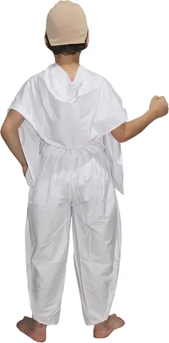 Vista 3 de Kaku Fancy Dresses National HeroFreedom Figter Gandhi Ji Disfraz - Blanco, 3-4 años, para niños