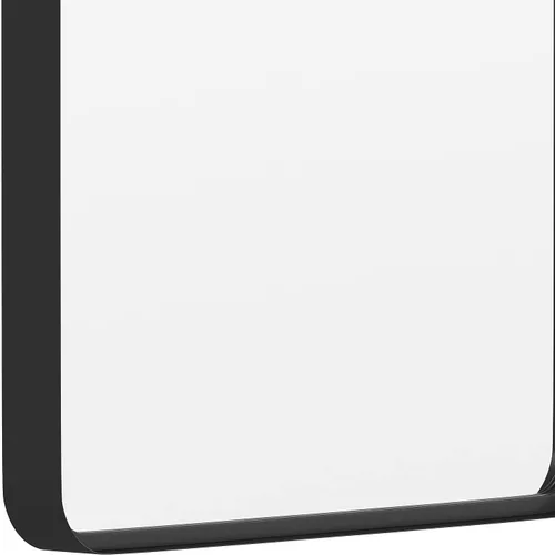 Vista 5 de Flash Furniture Janinne - Espejo rectangular de pared, espejo de acento negro mate, espejo de tocador de 20 x 30 pulgadas, para baño, tocador