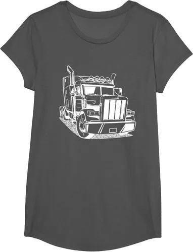 Vista 31 de Diesel Big Rig 18 Wheeler - Camiseta de camionero para camionero, Negro, S