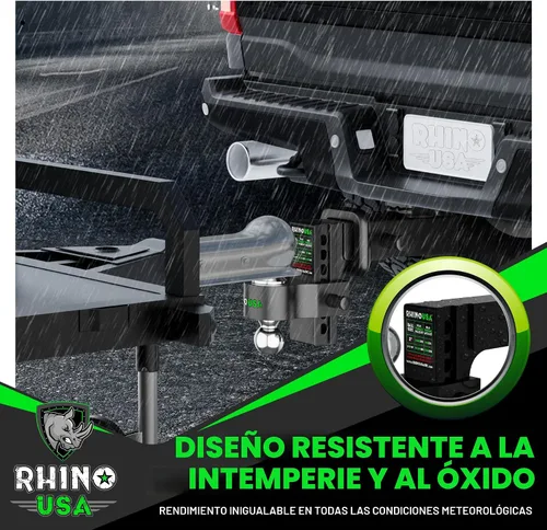 Vista 7 de Rhino USA Enganche de remolque ajustable (receptor de 2 pulgadas) - 6 Negro