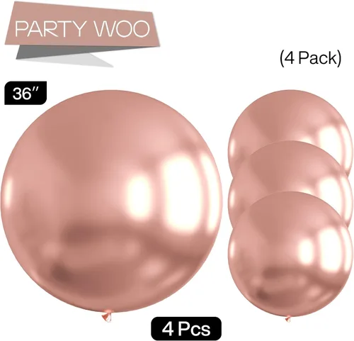 Vista 388 de PartyWoo 50 globos de látex color piel albaricoque, globos de helio boho de Albaricoque-f05