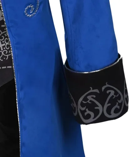 Vista 6 de Oiefeen Esmoquin Steampunk medieval, disfraz de rendimiento, ropa de hombre de Halloween, chaqueta gótica