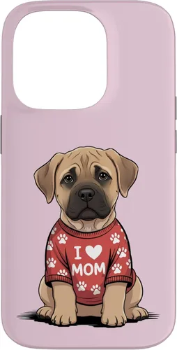 Vista 17 de Womens I Love Mom Bullmastiff Dog Mother's Day Mastiff Mom Case for iPhone 17