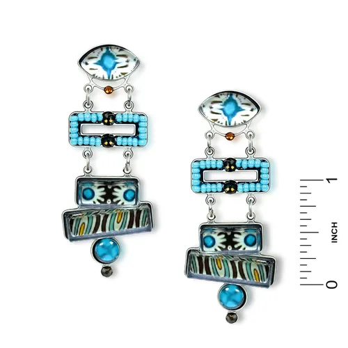 Vista 3 de yoolie joyas, mineral-glow Fashion arete, Primavera-Verano Collection de ArtaziaE3204