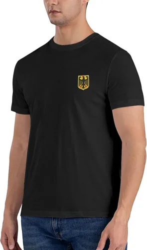 Vista 3 de Camiseta de manga corta con cuello redondo y águila alemana
