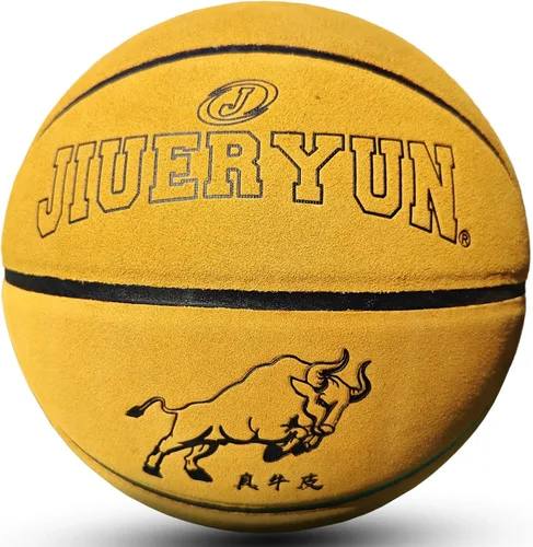 Vista 10 de Profesional Piel de Grano Superior de Vaca Baloncesto, Bola de Cuero para Juego Interior para Competencia y Entrenamiento Marrón