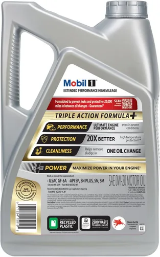 Vista 3 de Mobil 1 rendimiento extendido alto kilometraje 0W-20; 5QT