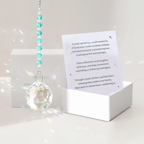 Vista 10 de Regalos conmemorativos para la pérdida de papá, atrapasoles de cristal en la memoria, regalos de condolencia por pérdida de papá y padre, regalos