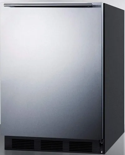 Vista 2 de Summit Appliance FF7BKSSHHADA - Refrigerador de 24 pulgadas de ancho, cumple con la ADA; 5.5 pies cúbicos; puerta de acero inoxidable