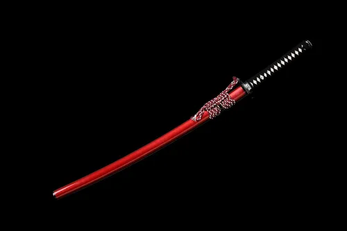Vista 8 de Espada Katana hecha a mano de arcilla real de acero templado T10 Choji Hamon Japonés Samurai Espada Afilada Espiga Completa