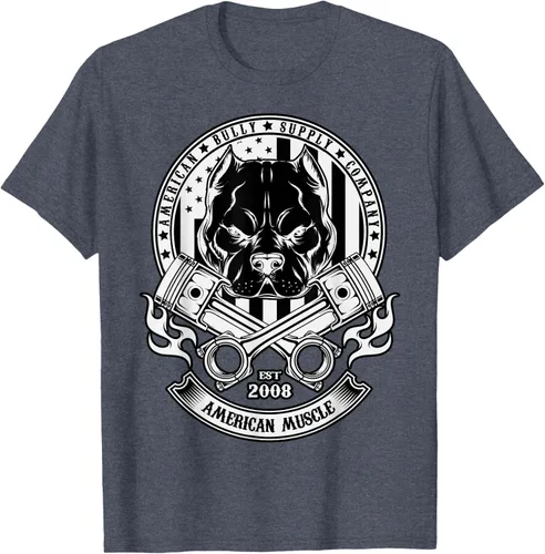 Vista 53 de American Muscle - Camiseta de cabeza dura Pit Bull American Bully, Negro, S