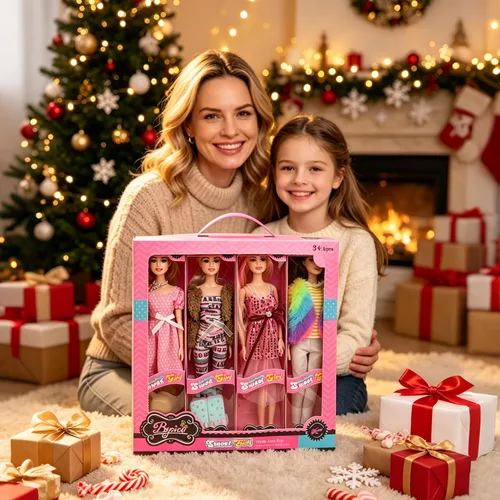 Vista 9 de Juego de 4 muñecas de moda de juguete americano de 11.5 pulgadas, muñecas de princesa para niñas de 6 a 12 años, juego de muñecas con accesorios
