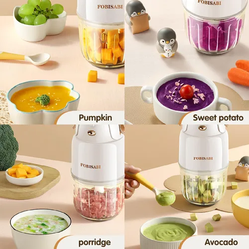 Vista 6 de Fabricante de Alimentos para Bebés - Procesador y Mezclador para Comidas Frescas, Frutas, Verduras, Carne y Puré (Blanco)