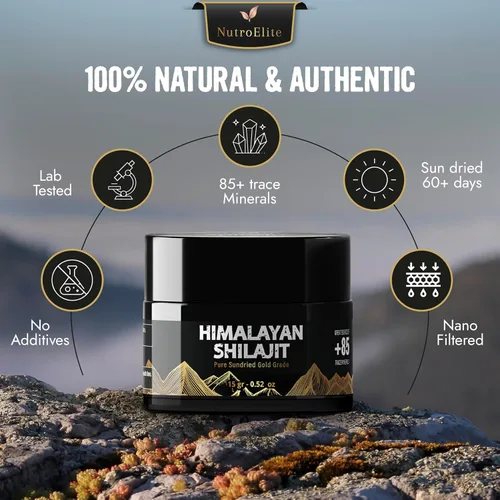 Vista 2 de Resina Shilajit del Himalaya pura de grado dorado, 100% natural, auténtica y orgánica, suplemento de energía, vitalidad y bienestar, probada