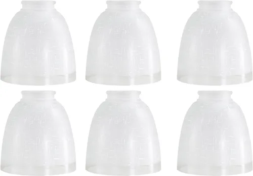 Vista 12 de Paquete de 3 repuestos de pantalla de vidrio ámbar transparente, cubiertas de luz de ventilador de techo, globos de vidrio para candelabros