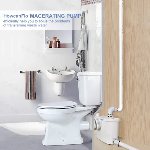 Vista 2 de 500pro - Bomba maceradora con cuchillas impulsoras, bomba de alcantarillado, 3 conexiones para baño, fregadero, sótano, eliminación de agua