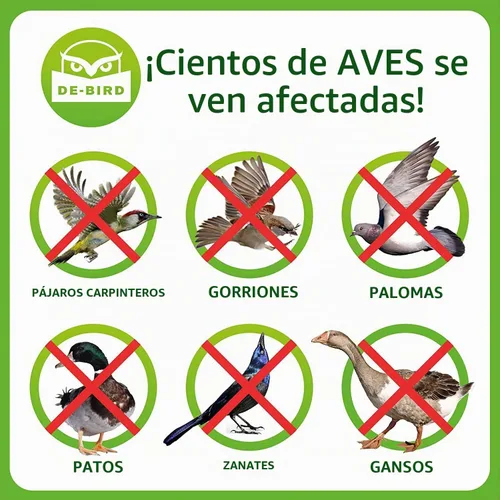 Vista 2 de De-Bird Cinta Ahuyentadora – Cinta reflectante resistente a la intemperie – Cinta reflectante de gaviota para repelente de balcón y patio – Cinta