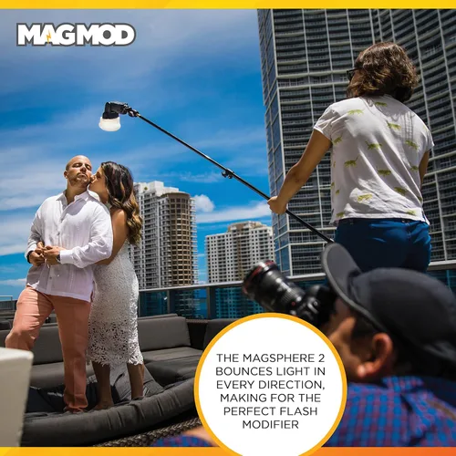 Vista 8 de MagMod MagSphere 2 Difusor de flash, modificador de flash de iluminación de fotografía Magnetic Flash Diffuser Attachment, Soft Even Light