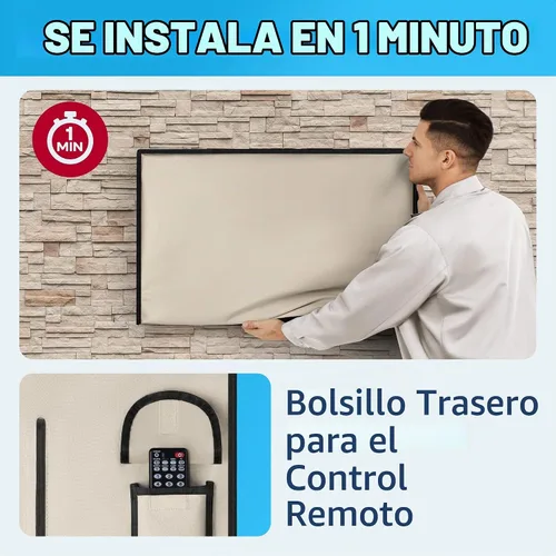 Vista 7 de Garnetics Funda de TV para exteriores de 24 pulgadas, impermeable, resistente a la intemperie con protectores de pantalla de escudo inteligente