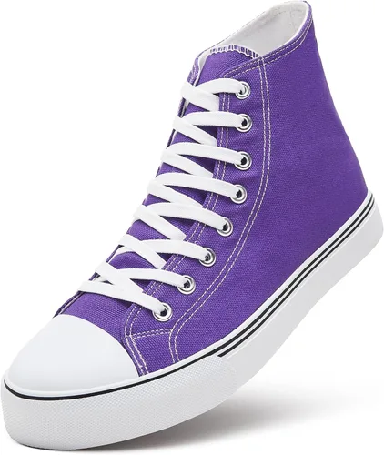 Vista 24 de ZGR Tenis de lona para hombre, con cordones, clásicos, casuales, para caminar