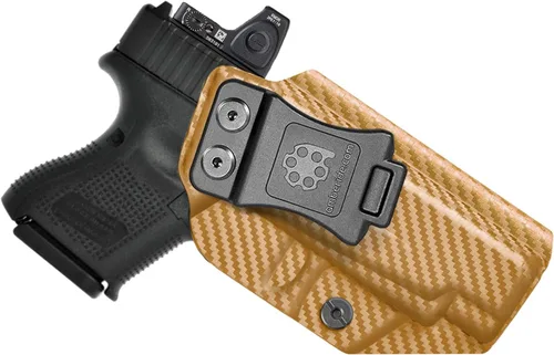 Vista 12 de Amberide IWB Kydex Holster for Glock 26/27 Gen1-5 and Glock 33 Gen3-4, Concealed Carry, Optics Ready, Adjustable Cant, Posi-Click Retention, Made in