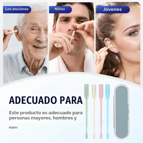 Vista 6 de Cortador nasal de doble cara, recortadora manual de 360° para hombres