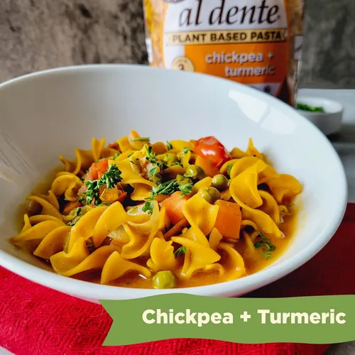 Vista 7 de Al Dente Pasta a base de plantas garbanzos + cúrcuma, 8 onzas (paquete de 6)