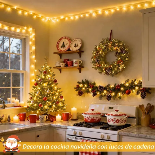 Vista 6 de JMEXSUSS - Tira de 100 luces led para interiores, 8 modos, enchufables, parpadeantes, 33 pies, luces navideñas para exteriores, a prueba de agua