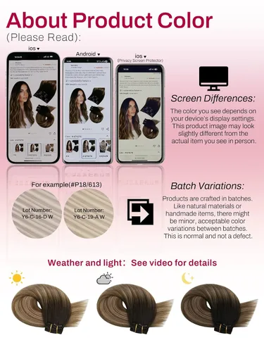 Vista 7 de Moresoo Extensiones de cabello humano con clip, balayage, color marrón oscuro a marrón dorado con clip, extensiones de cabello humano con clip, 5
