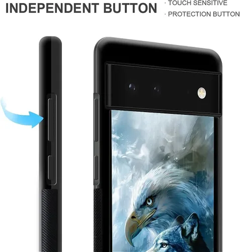 Vista 818 de Compatible con Google Pixel 4A 5G Mobile Case Creative Acrylic Panel trasero Silicona Protección Grip especialmente diseñado para Google Pixel 4A 5G