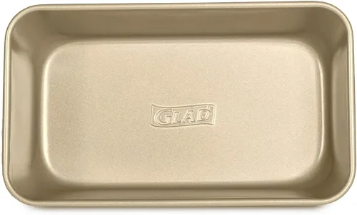 Vista 6 de Glad Molde para hornear pan antiadherente, utensilios de metal resistente para pan y pasteles, 9.5 x 5.5 x 3 pulgadas (paquete de 6)