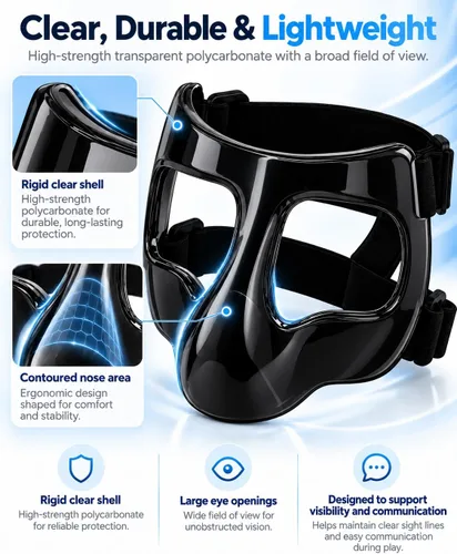 Vista 9 de Nose Guard for Broken Nose, Face Shield Mask for Soccer and Basketball