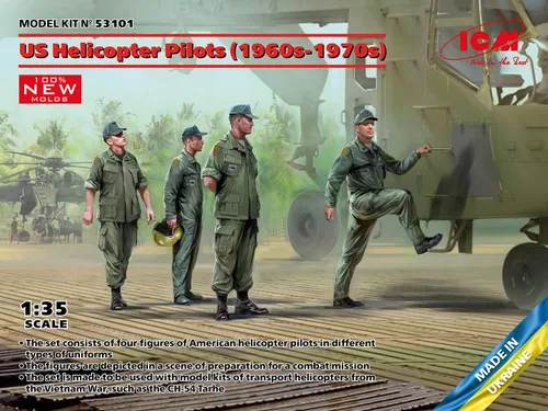 Vista 2 de ICM 53101 - US Helicopter Pilots (1960s-1970s) (100% Nuevos moldes) - Escala 1:35