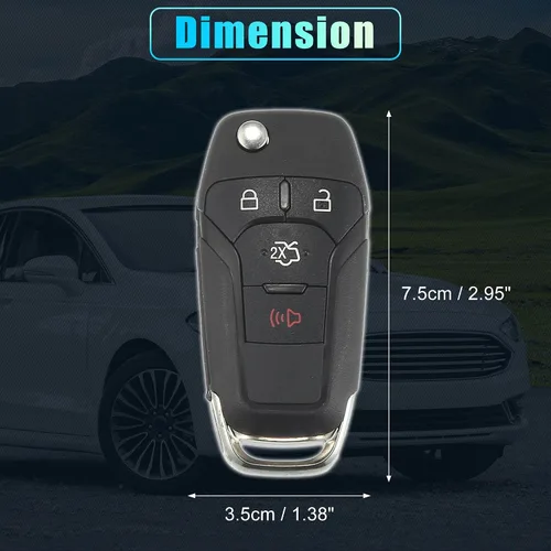 Vista 6 de X AUTOHAUX 315MHz N5F-A08TAA reemplazo inteligente de proximidad sin llave llave llave remoto llavero para Ford Fusion 2013 2014 2015 2016 4 botones