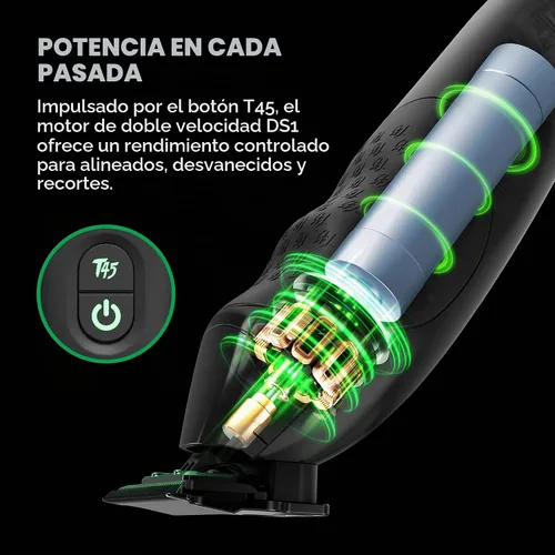 Vista 4 de BaBylissPRO - Recortadora de bigote y barba para hombre con una hoja en T de titanio de dientes profundos y tiempo de funcionamiento de 3 horas