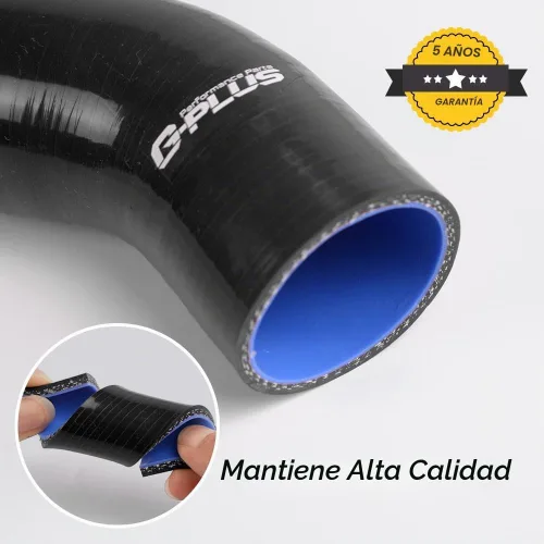 Vista 5 de PIT66 Kit de manguera de radiador de silicona, compatible con Mustang GT LX Cobra 5.0U 1986-1993 rojo con abrazaderas