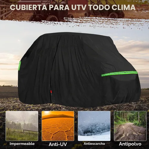 Vista 7 de Cubierta impermeable para UTV de repuesto para accesorios Polaris RZR, cubierta al aire libre a prueba de polvo con rejillas de ventilación