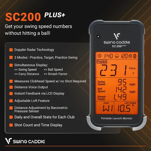 Vista 5 de Voice Caddie - Monitor de lanzamiento portátil Swing Caddie
